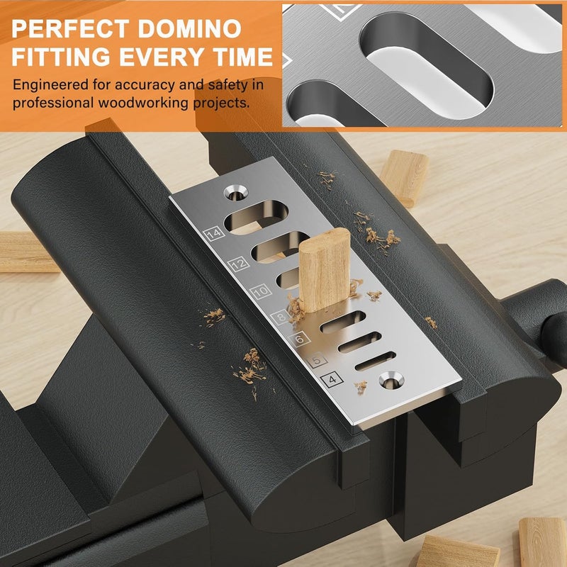 FETUSI Domino Tenon Trim Plate,Trims Domino 4mm to 14mm Sizes,High-Grade Stainless Steel for Woodworking,Compatible with Domino Joiners,Eliminates Sanding and Razor Blade Use - Image 4